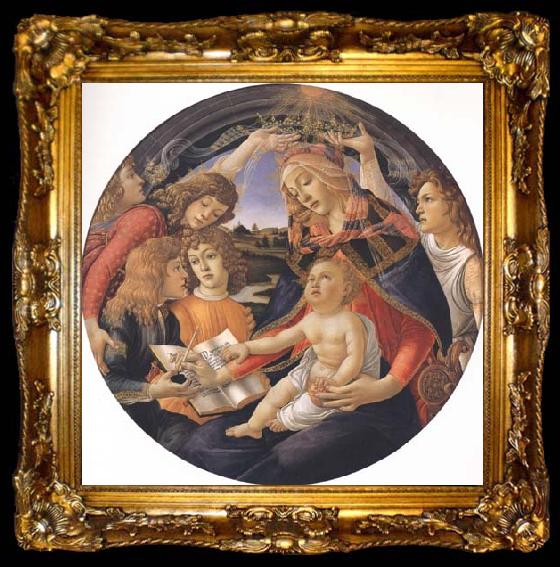 framed  Sandro Botticelli Madonna of the Magnificat, ta009-2